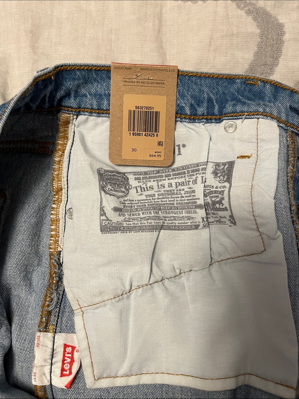 NWT Levi’s 501 Original Denim Shorts Stretch - Picture 10 of 10